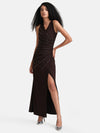 Wrap Maxi Dress With Embellished Waist
