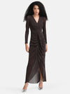 Lurex Maxi Dress With Ruching