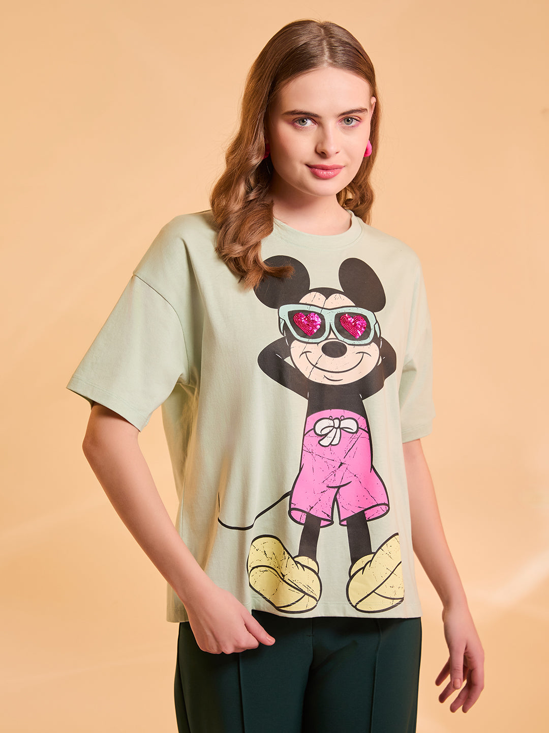 mickey sequin oversized t-shirt dress Mickey Mouse Shirt Dress