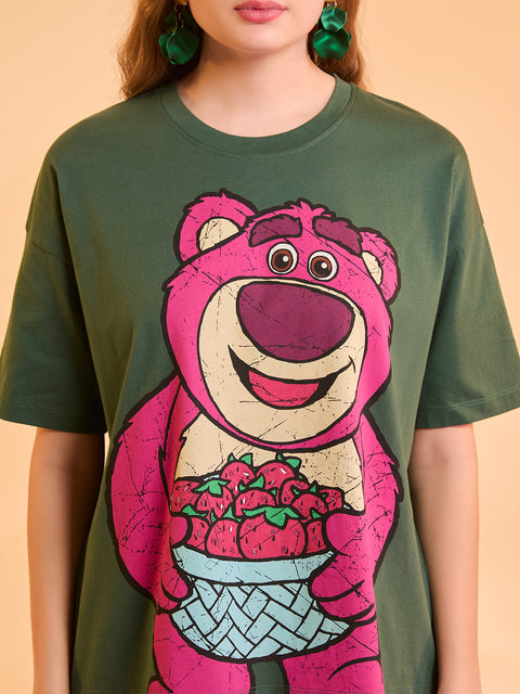 Lotso © Disney Printed T-Shirt With Sequin Work