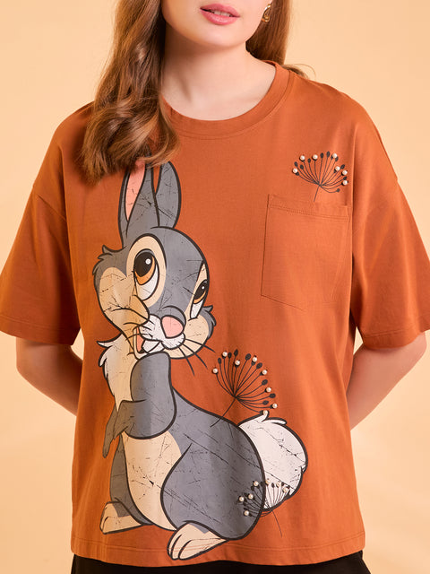 Thumper © Disney Printed T-Shirt With Pearls