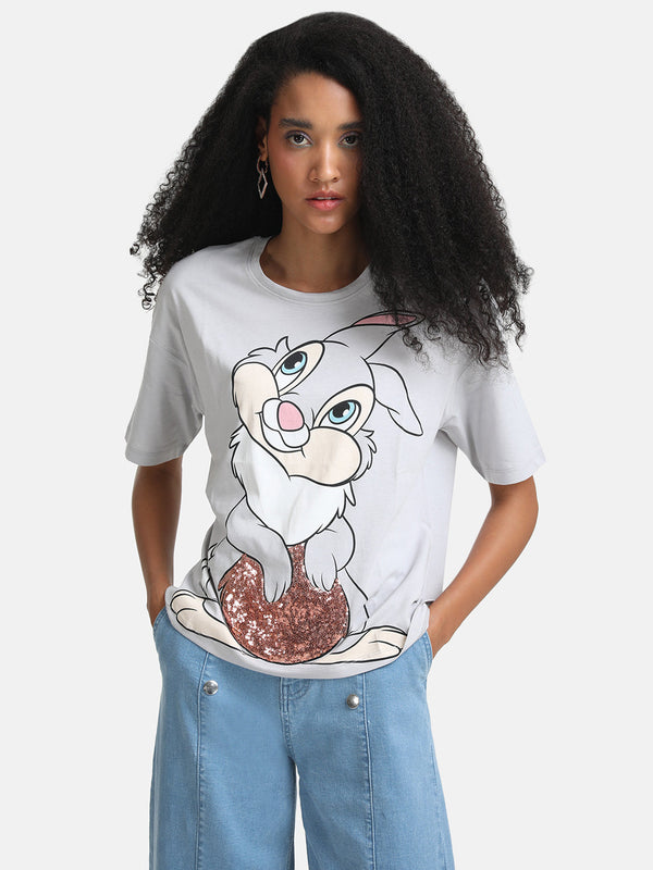 Bunny Â© Disney Printed T-Shirt With Sequin Work