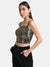 Stickon Sequin Crop Top With Straps