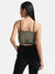 Stickon Sequin Crop Top With Straps