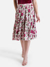 Printed Tiered Midi Skirt