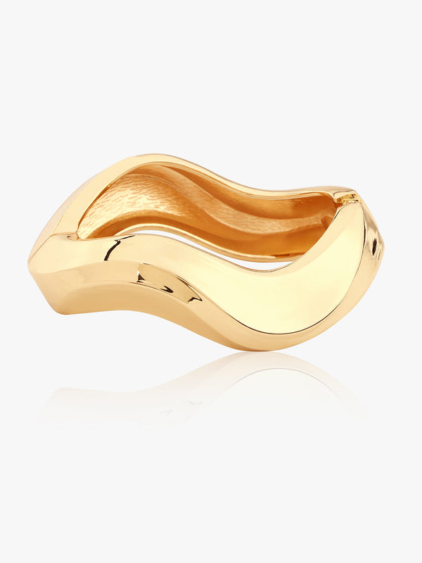 Chrome Wave Bangle Bracelet