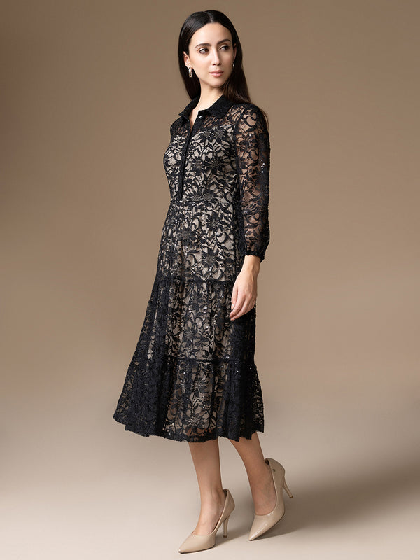 Jodie Midi Dress W/ Belt