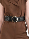 Round Buckle Broad Belt