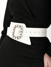 Embellished Buckle Broad Belt