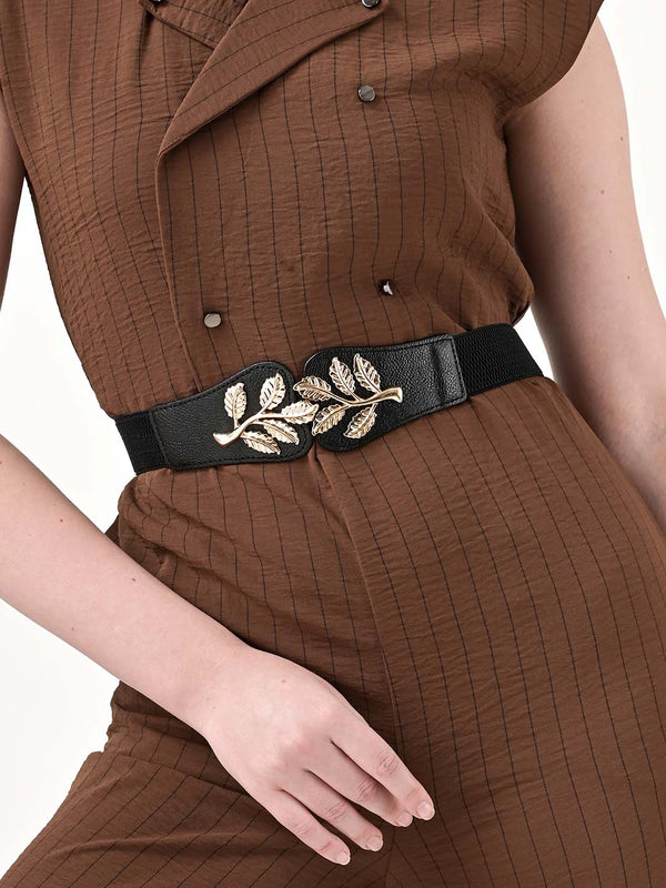 Leaf Buckle Elasticated Belt