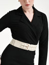 Faux Leather Elasticated Belt