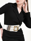 Broad Elasticated Metallic Belt