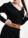 Faux Leather Elasticated Belt