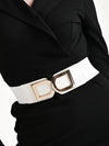 Metal Buckle Broad Elasticated Belt