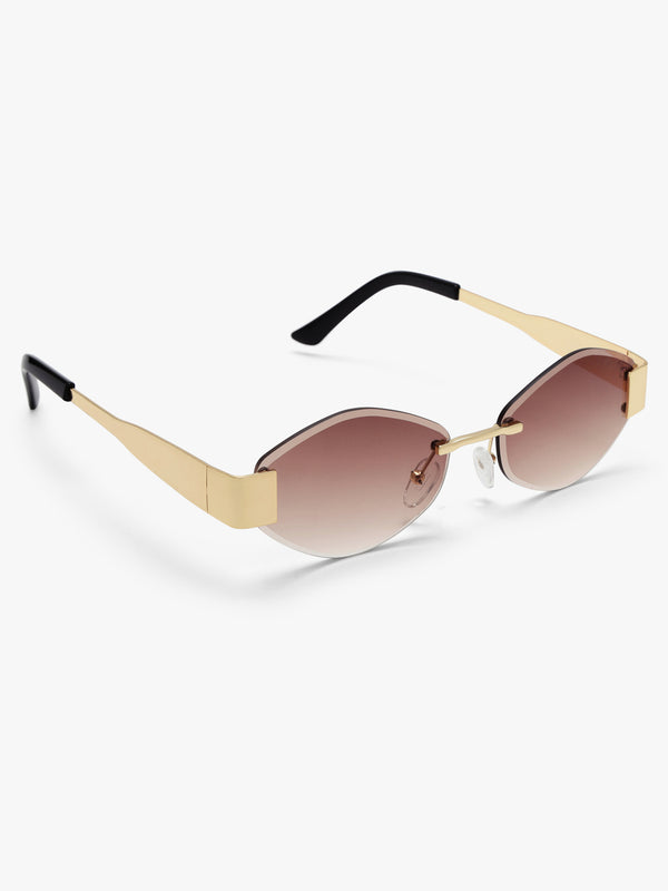 Onyx Hexagonal Metal Sunglasses