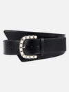 Embellished Buckle Broad Belt