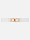 Metal Buckle Broad Elasticated Belt