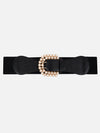 Statement Pearl Buckle Broad Belt