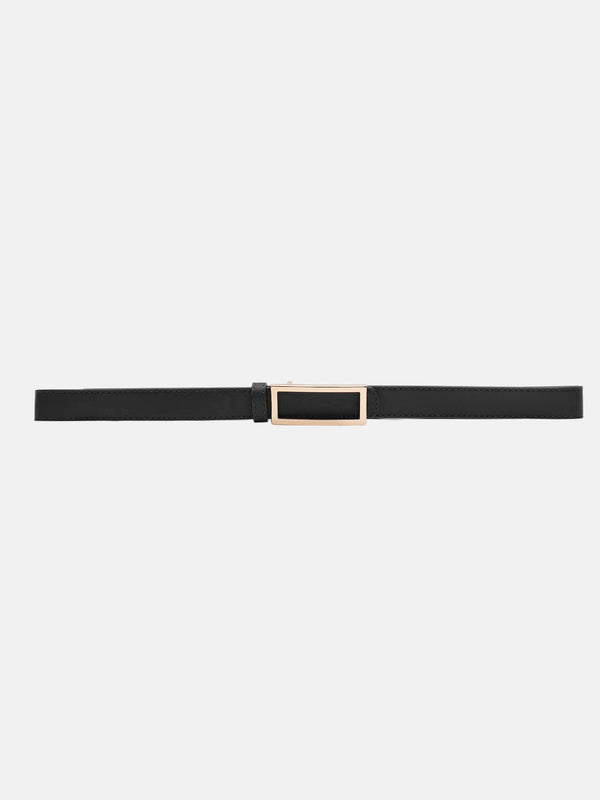 Elongated Buckle Thin Belt