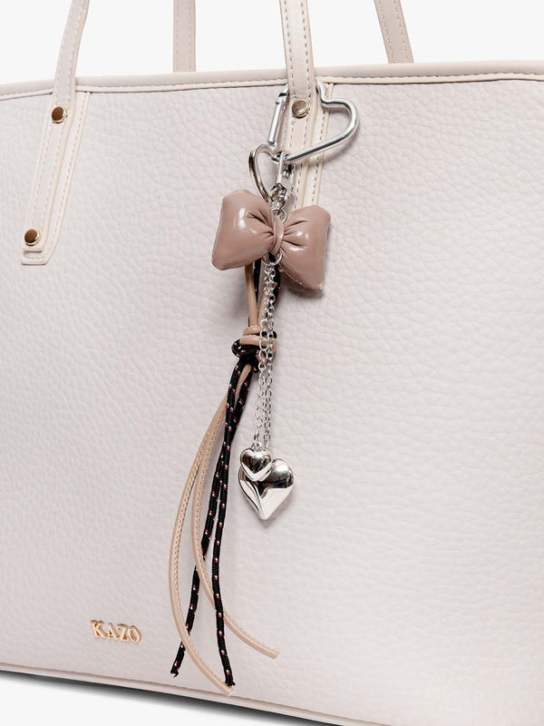 Ovrin Bow And Heart Bag Charm