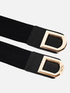 Metal Buckle Broad Elasticated Belt