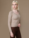 Scoop Neck Winter Top With Lurex Yarn