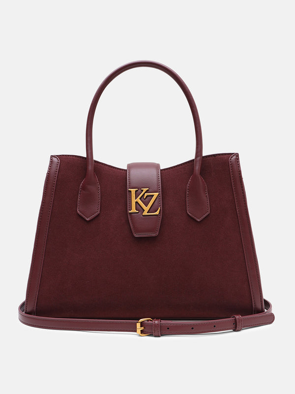 Kazo Aurelian Suede Top Handle Bag