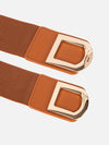 Metal Buckle Broad Elasticated Belt