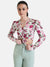 Full Sleeve Printed Cropped Shirt With Knot