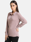 Classic Stretch Shirt With Back Cowl