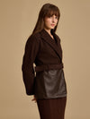 Pu And Felt Overcoat