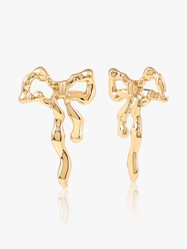 Golden Knot Bow Earrings