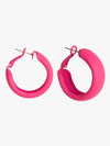 Dainty Pink Hoop Earrings