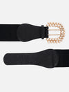 Statement Pearl Buckle Broad Belt