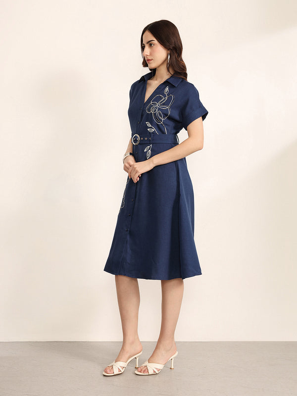 Concord Midi Dress With Belt