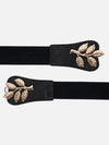 Leaf Buckle Elasticated Belt