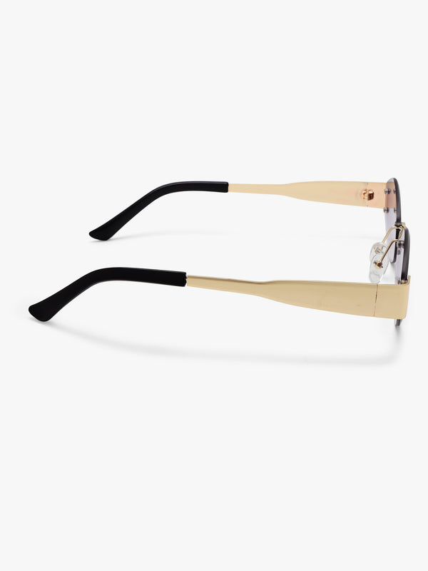 Onyx Hexagonal Metal Sunglasses