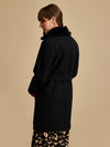 Overcoat With Lapel Embellishment