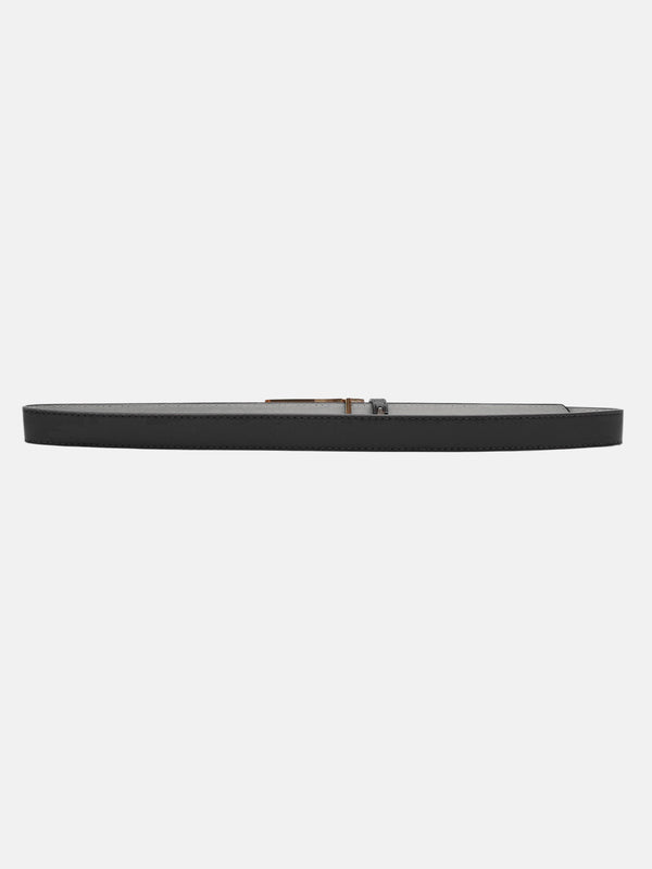 Elongated Buckle Thin Belt