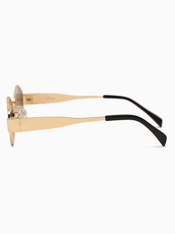 Geometric Metal Frame Sunglasses