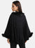 Fur Detailed Knitted Cape