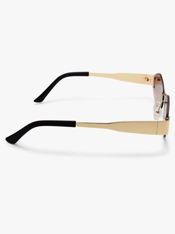 Onyx Hexagonal Metal Sunglasses