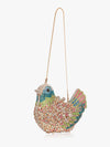 Rhinestone Studded Bird Clutch