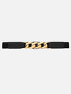 Metal Chain Accented Elasticated Belt