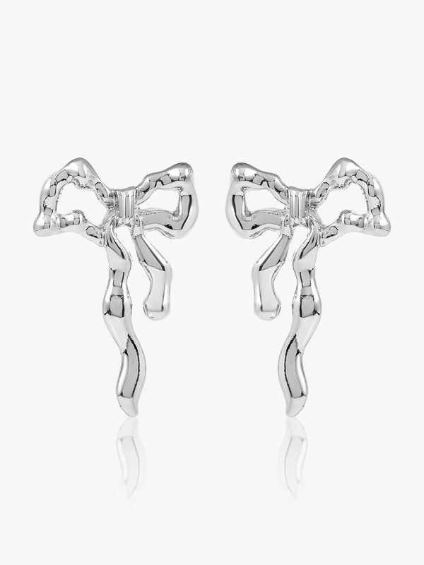 Golden Knot Bow Earrings