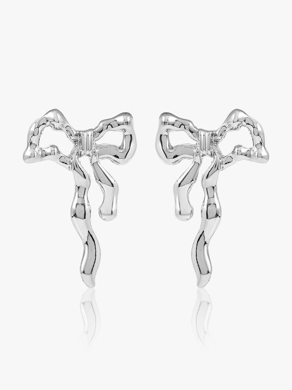 Golden Knot Bow Earrings