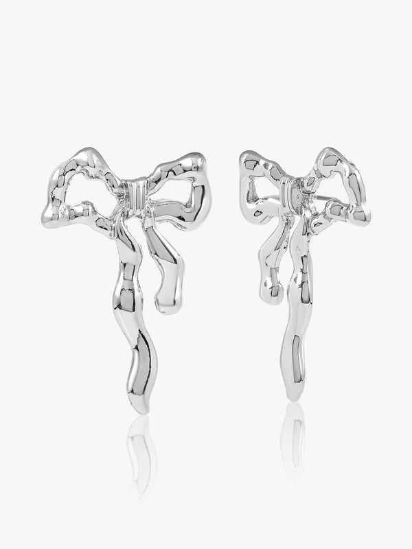 Golden Knot Bow Earrings