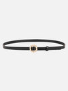 Round Pearl Buckle Thin Belt