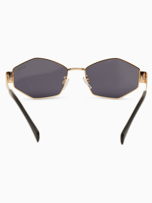 Geometric Metal Frame Sunglasses