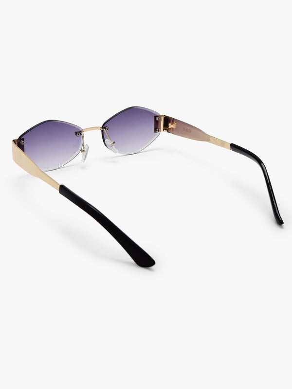 Onyx Hexagonal Metal Sunglasses